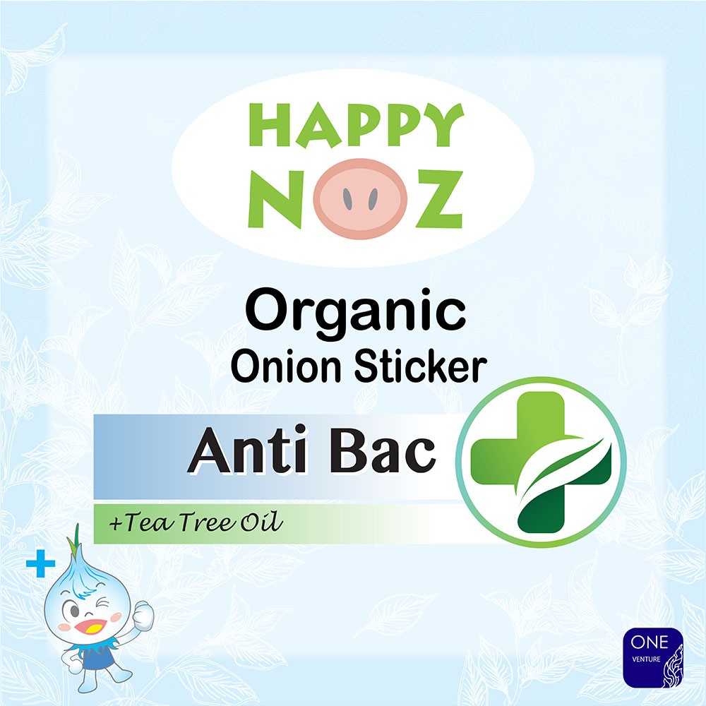 Happy Noz Organic Onion Sticker Antibac Blue