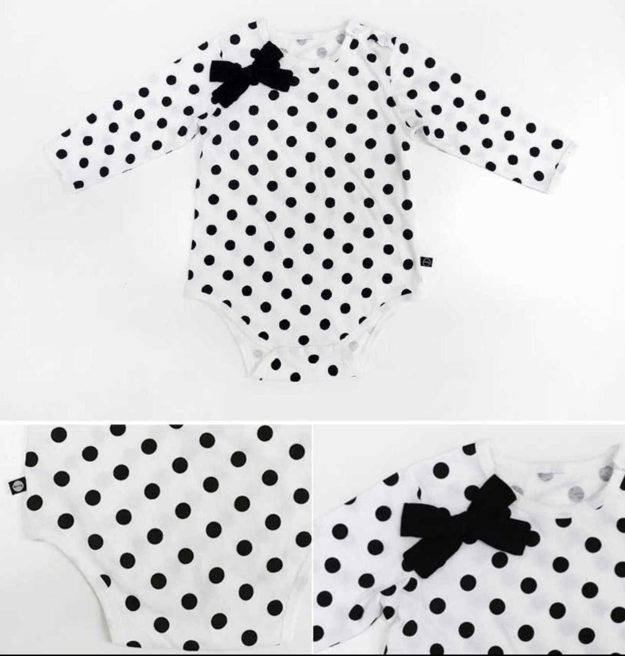 Borny Bodysuit - B&W Polka