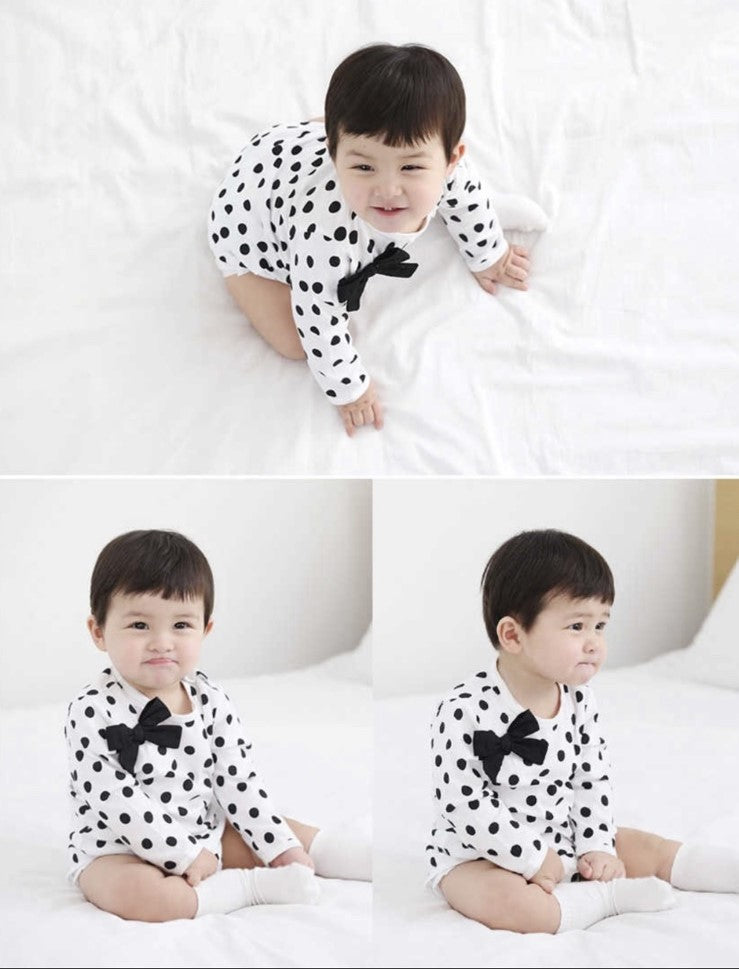 Borny Bodysuit - B&W Polka