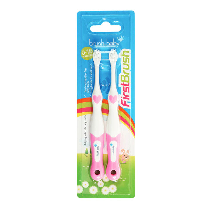 Brush-Baby Firstbrush (2pk) - Pink