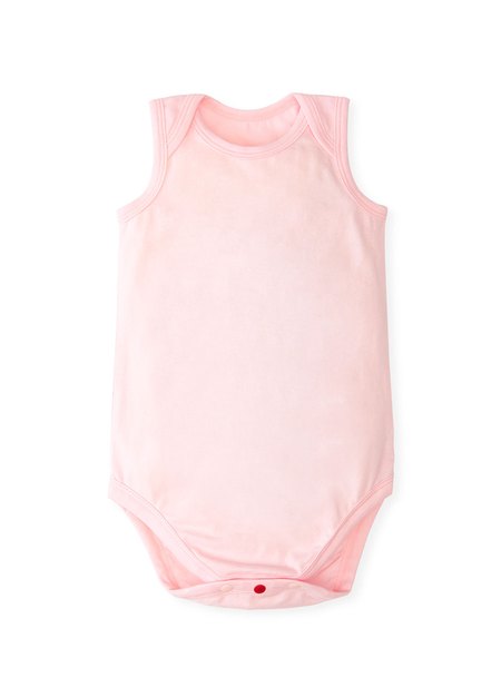 Mamaway Baby Cotton Sleeveless Bodysuit - Pink (Pack of 2)