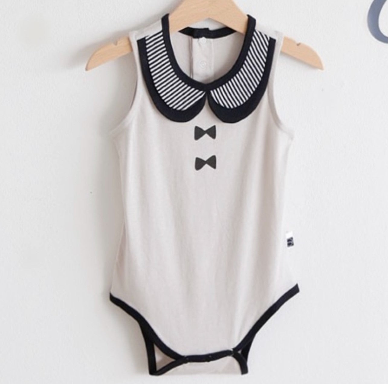 Borny Bodysuit - Light Gray Tuxedo