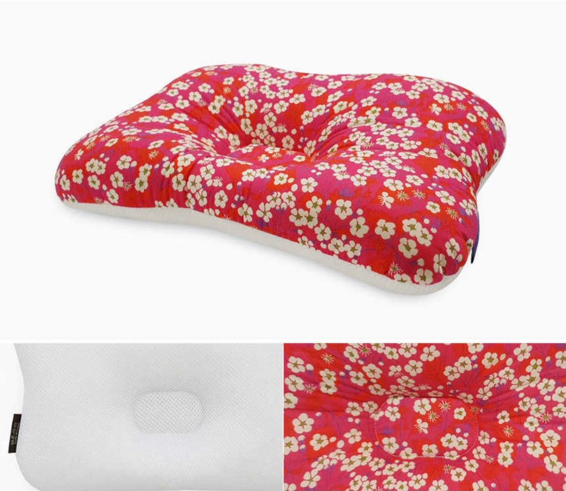 Borny x Liberty Newborn Pillow - Misty Red