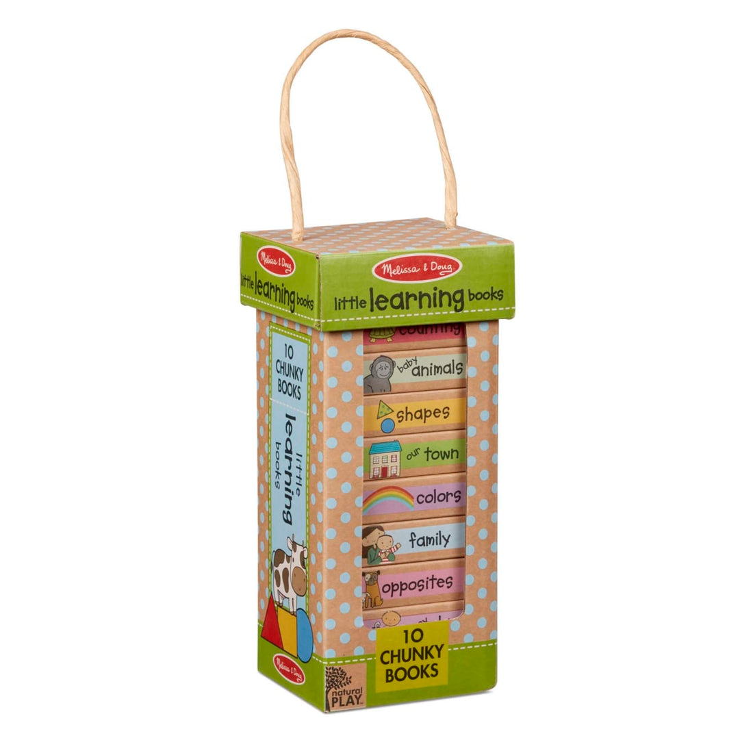 Melissa & Doug Natural Play Book Tower - Little Learning Books