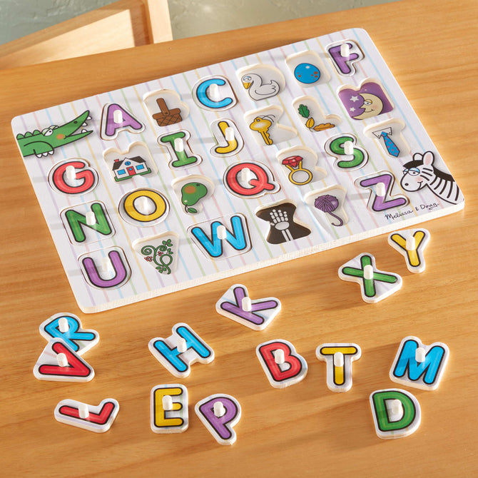 Melissa & Doug Peg Puzzle - See-Inside Alphabet