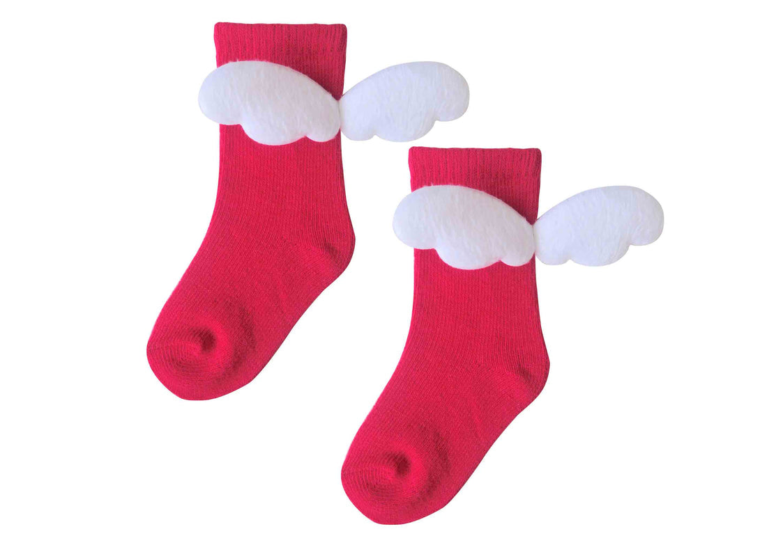 PLUSH® Stay-on Wing Socks 0-2 years - Red