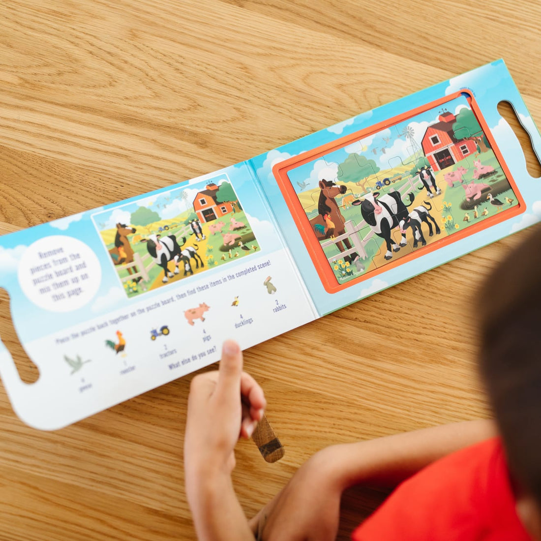 Melissa & Doug Take Along Magnetic Jigsaw Puzzles - Farm Animals