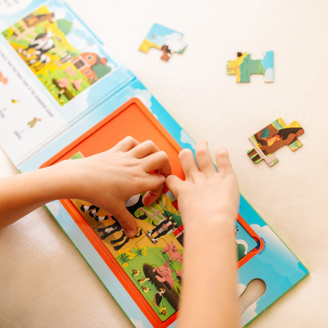 Melissa & Doug Take Along Magnetic Jigsaw Puzzles - Farm Animals