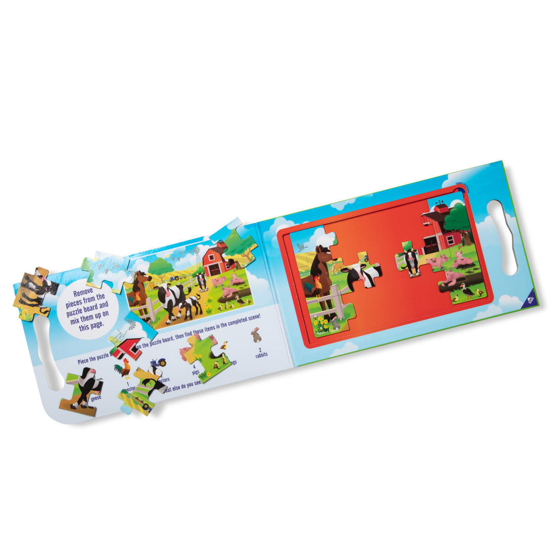 Melissa & Doug Take Along Magnetic Jigsaw Puzzles - Farm Animals