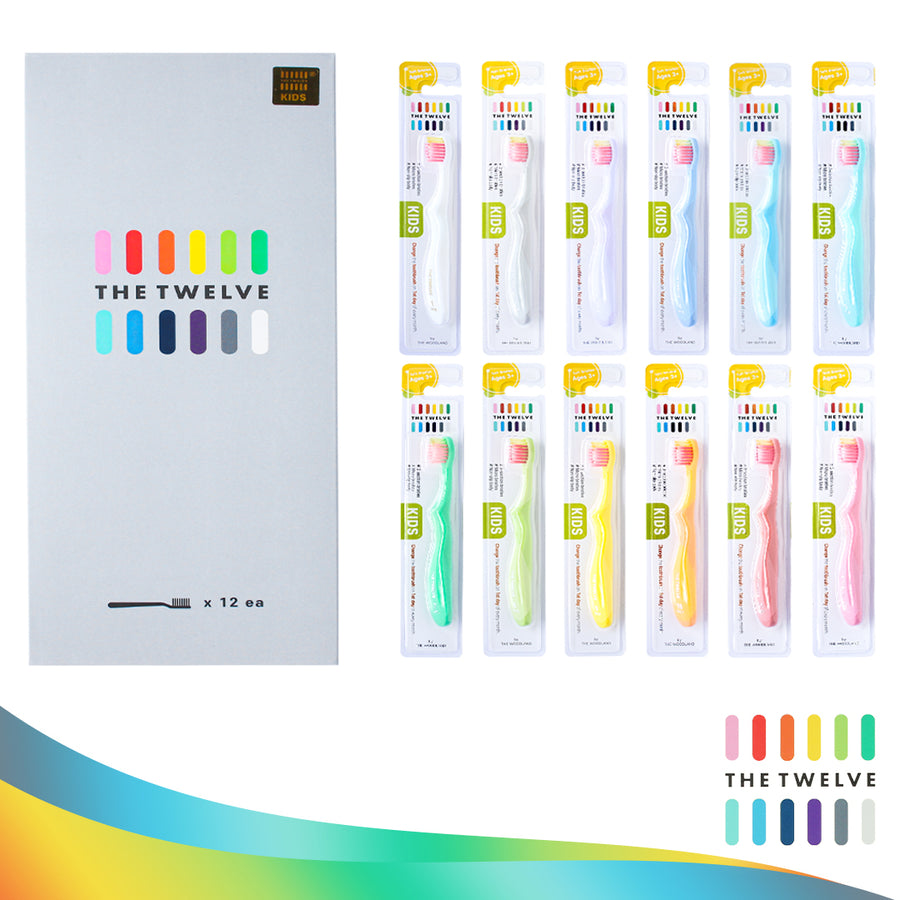 The Twelve 3-8Y Kids Toothbrush (12pcs) - Pastel