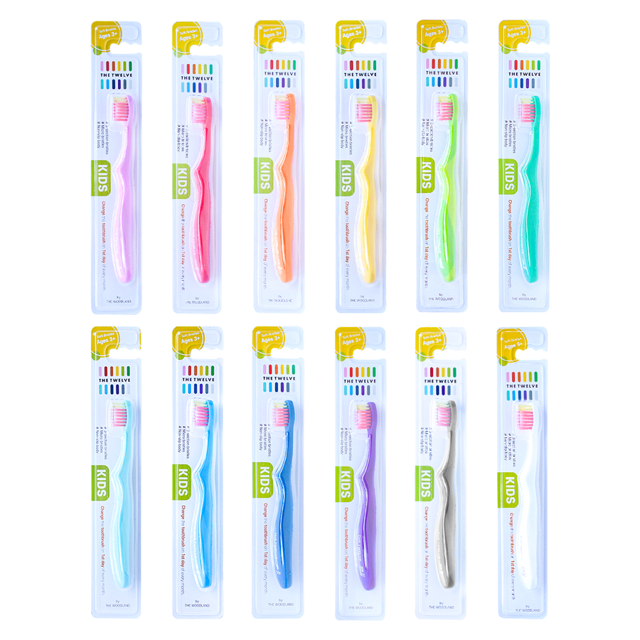 The Twelve 3-8Y Kids Toothbrush (12pcs) - Vivid