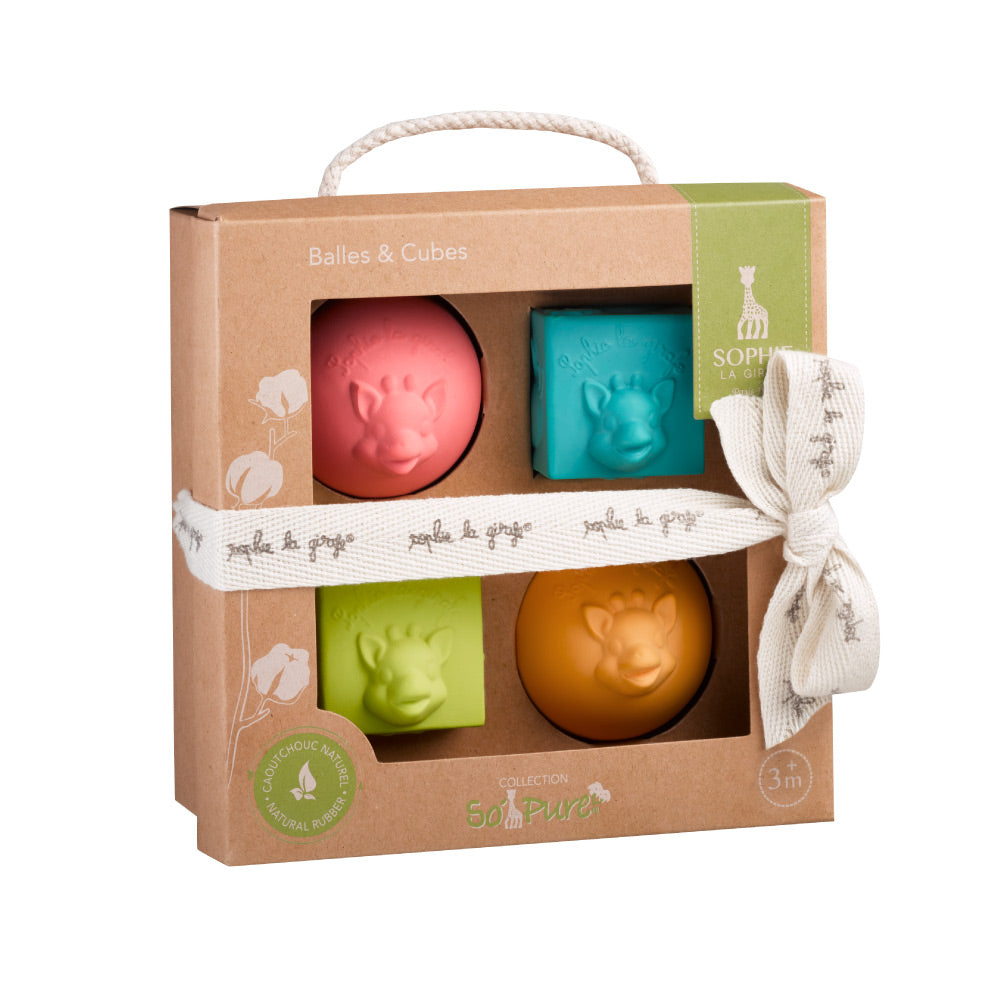 Sophie La Girafe So`Pure Balls & Cubes Set