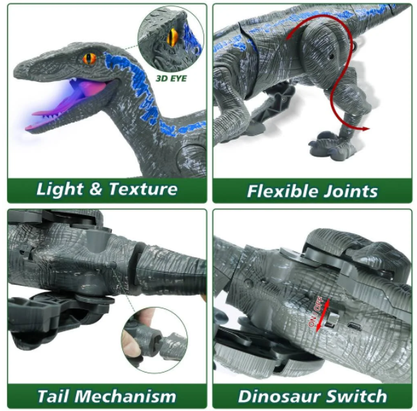 Remote Control Dinosaur - Grey