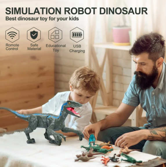 Remote Control Dinosaur - Grey