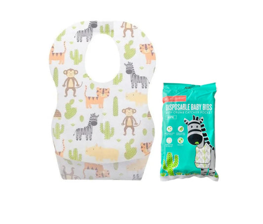 Prince Lionheart Disposable Baby Bibs (10s) - White