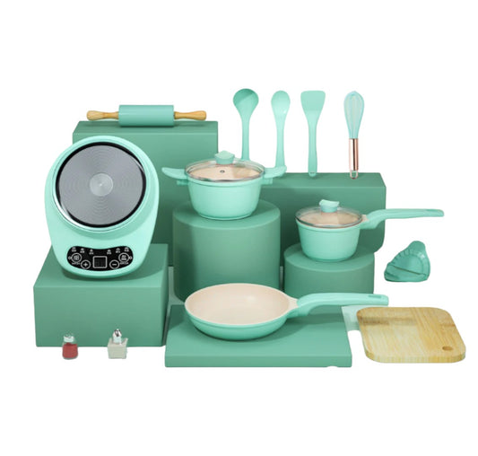Real Cooking Kitchen for Kids - Teal