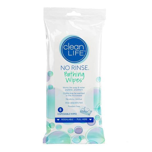 No Rinse Bathing Wipes 8ct