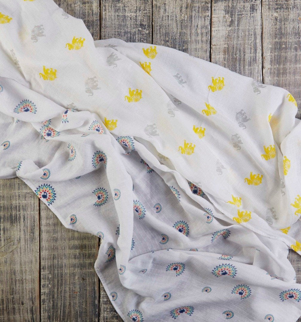 ORGANIC SWADDLE SET - MAJESTIC ANIMALS