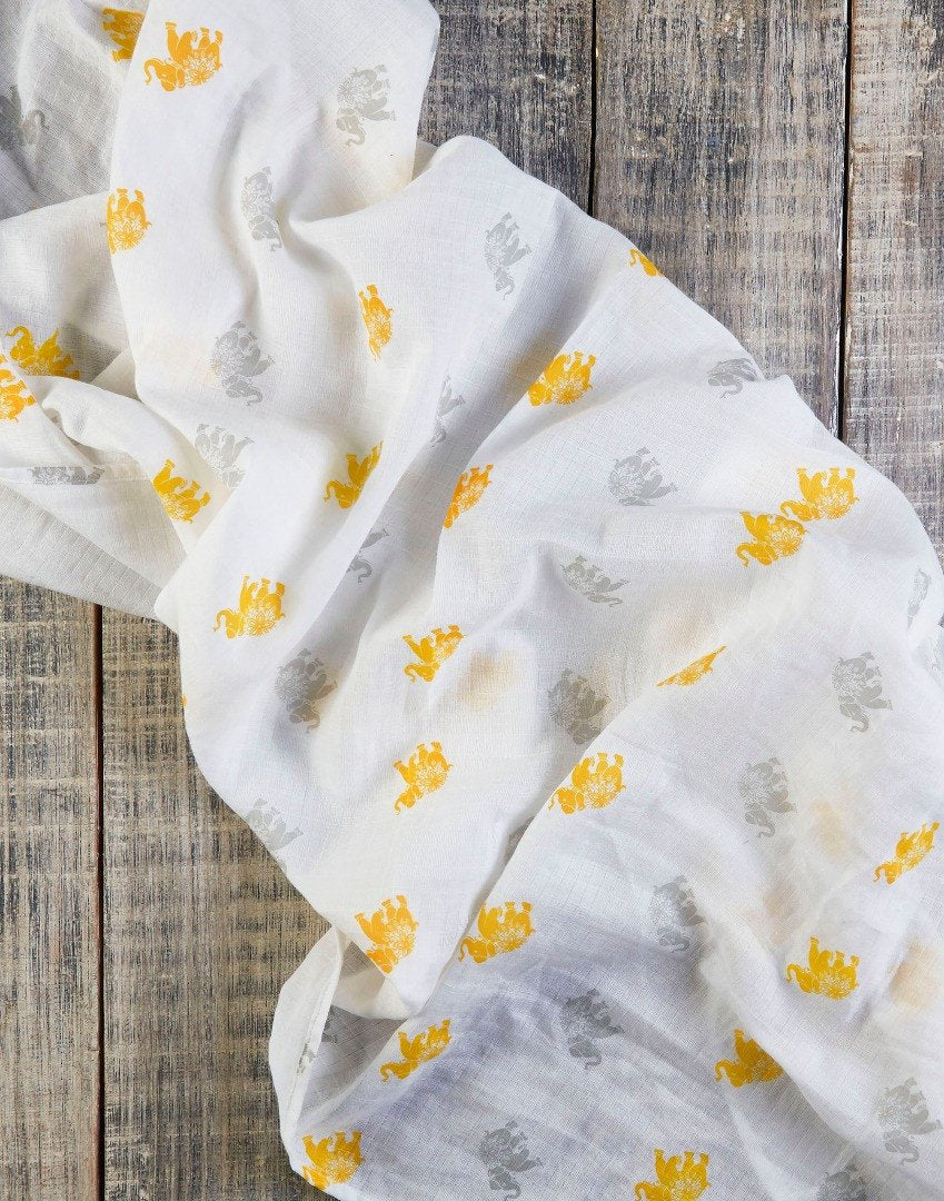 ORGANIC SWADDLE - ELEPHANT