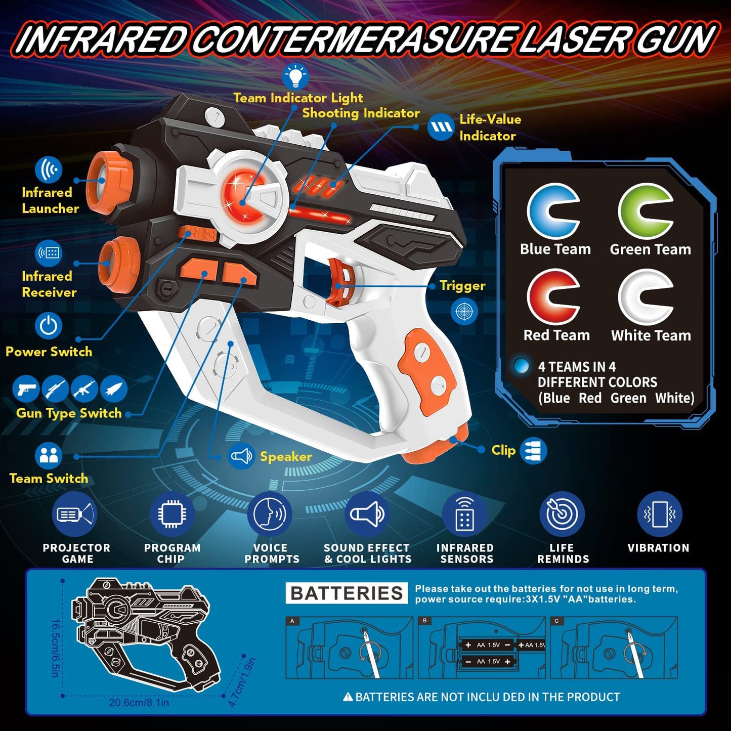 Laser Gun Tag with Projex Small Gun