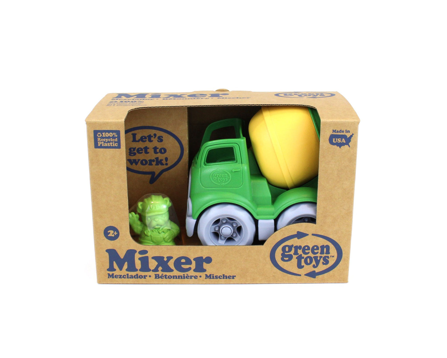 Green Toys Construction Truck Mixer - Green/Yellow