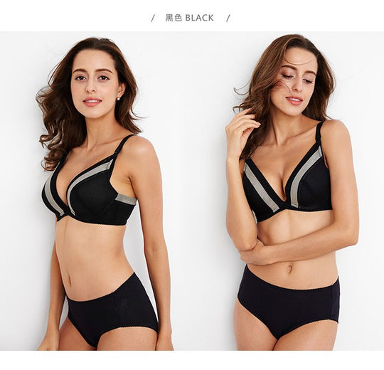 160894X Mamaway Deep V Flexiwire Maternity & Nursing Bra - Black