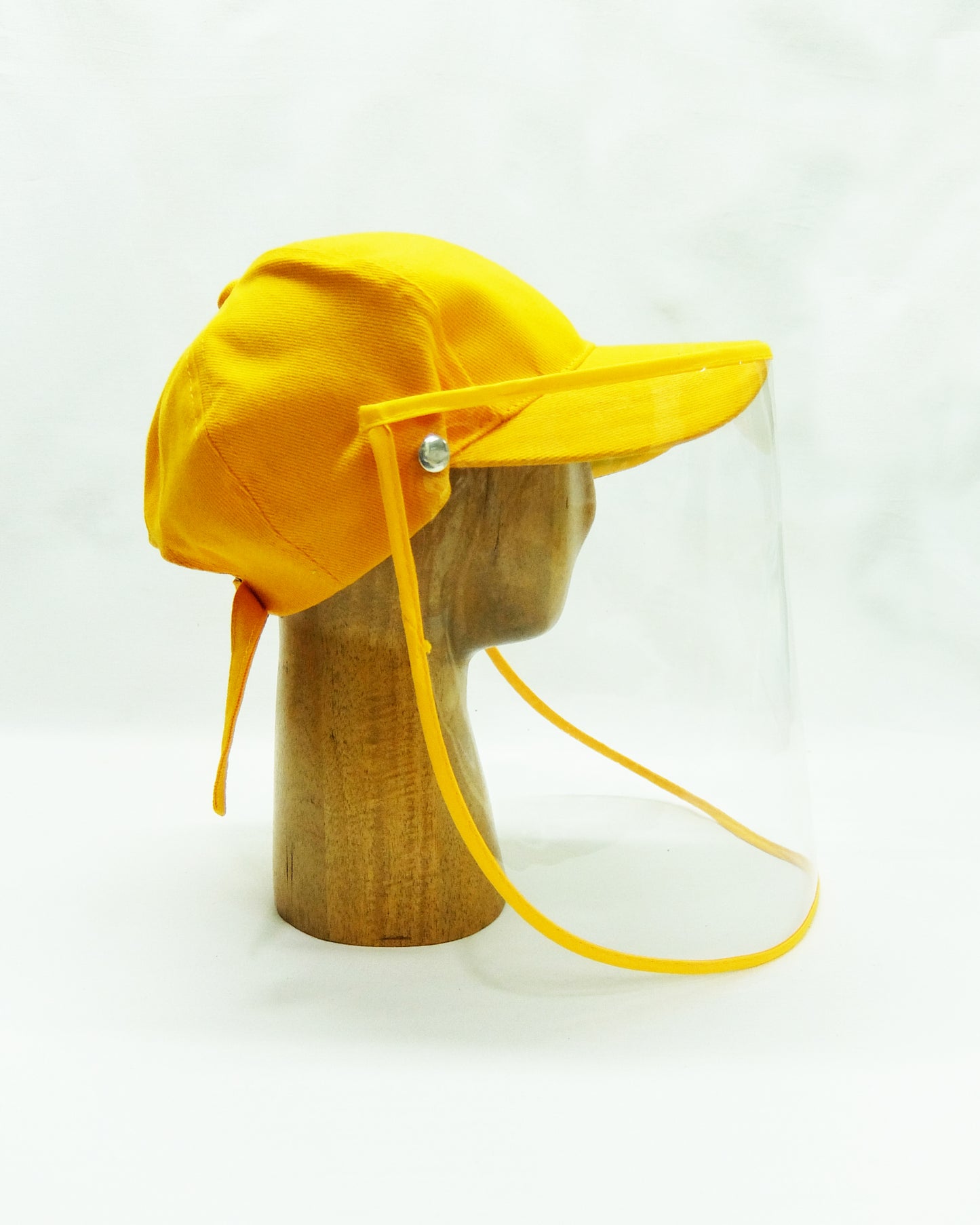 Twill Cap with Face Shield - Yellow