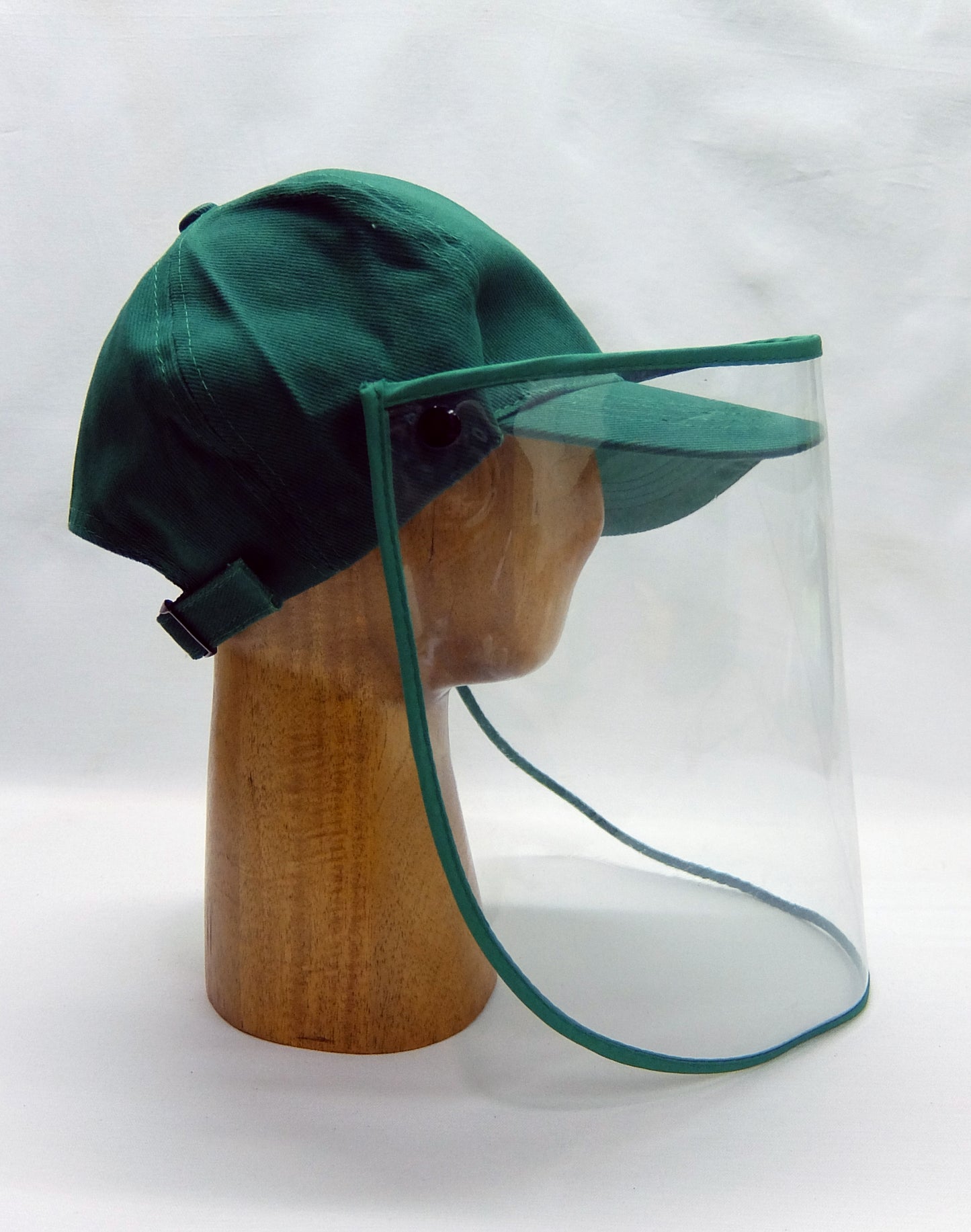 Twill Cap with Face Shield - Green