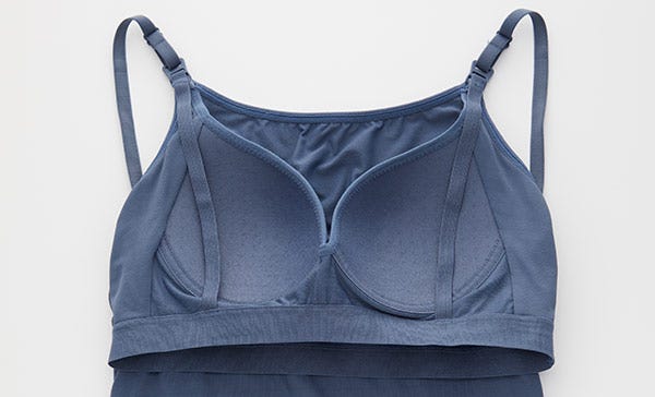 220820B Mamaway Bra Top Antibacterial Spaghetti Strap Maternity Vest - Periwinkle