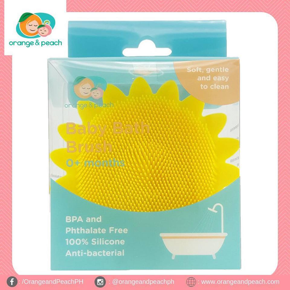 Orange & Peach Silicone Bath Brush