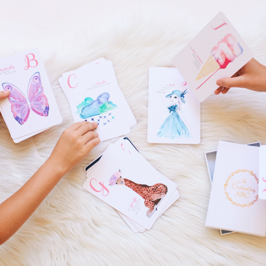 Adored Illustrations The Enchanting ABC Flash Cards