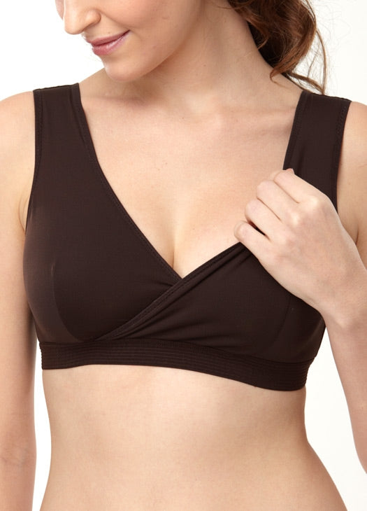 6882 Mamaway Antibacterial Crossover Sleeping & Nursing Bra