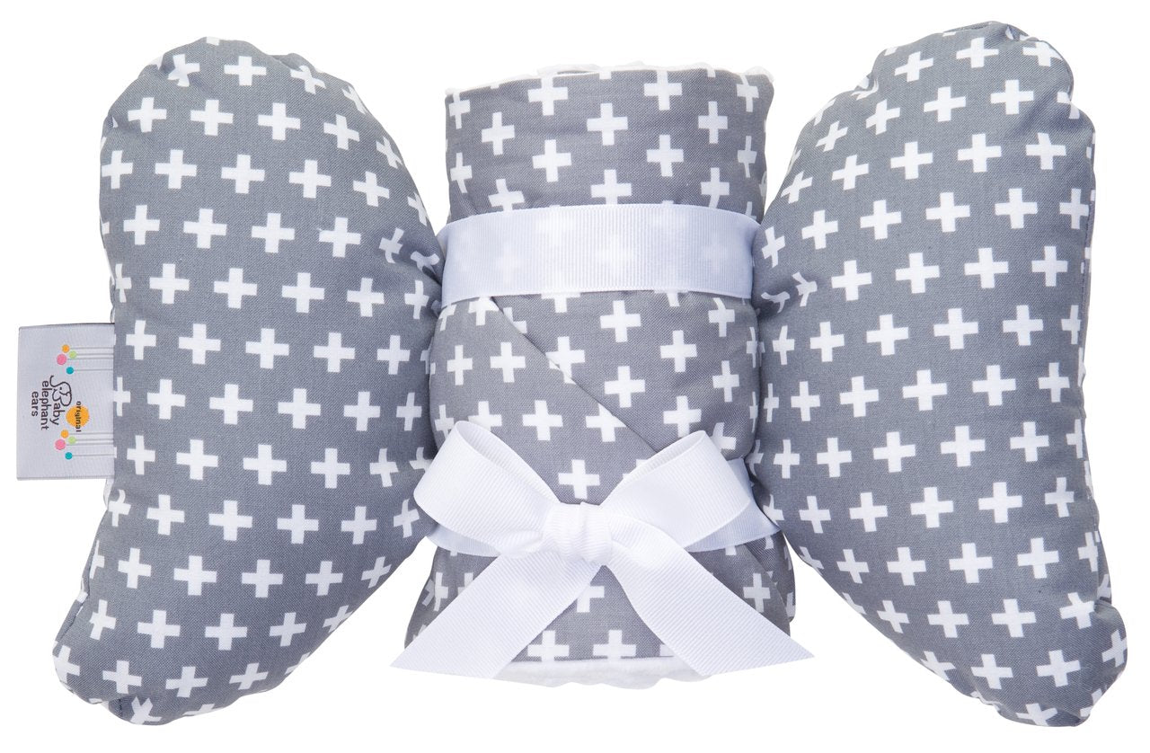 Baby Elephant Ears Grey Cross Gift Set