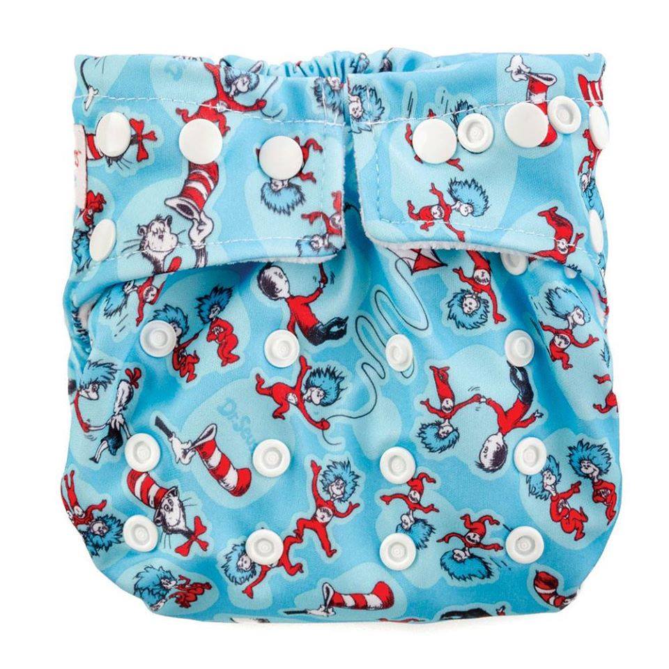 Bumkins Stuff-it Pocket Cloth Diaper - Cat in the Hat
