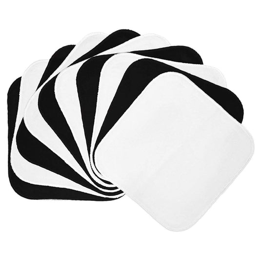 Planetwise Flannel Wipes - Black/White (set of 10)