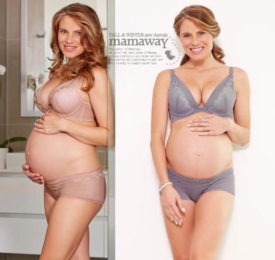 9886Z Mamaway Bella Lace Sensation Flexiwire Maternity & Nursing Bra - Gray