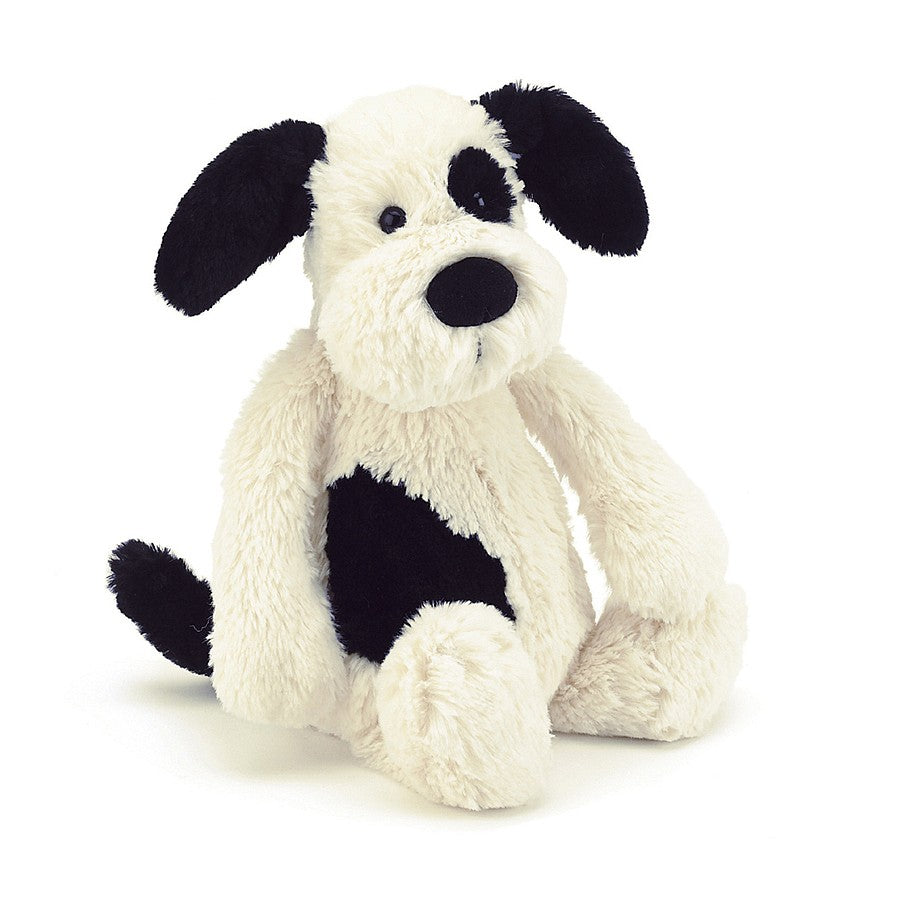 Jellycat Bashful Black & Cream Puppy (Small/Medium)