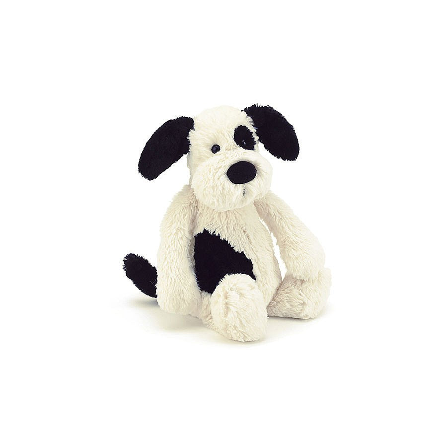 Jellycat Bashful Black & Cream Puppy (Small/Medium)