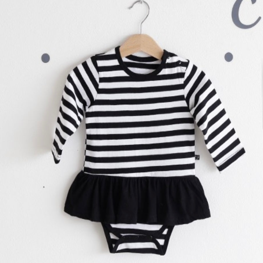 Borny Bodysuit - B&W Stripes