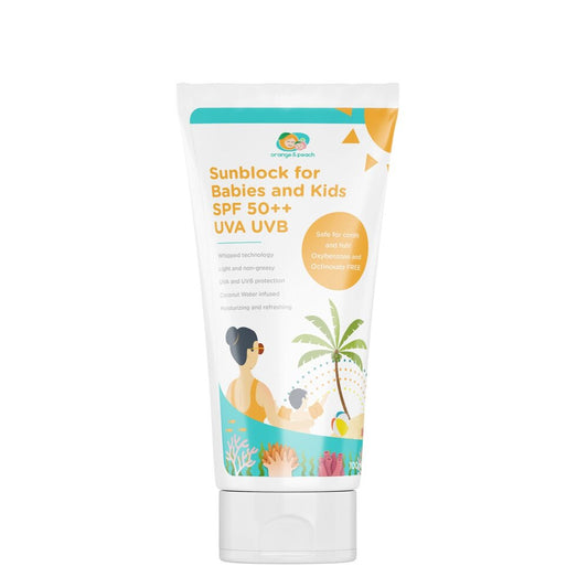 Orange & Peach Sunblock for Babies & Kids SPF50+
