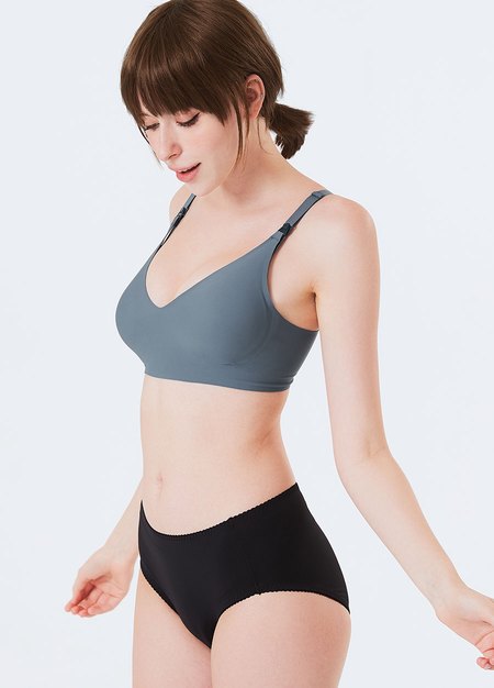 210826B Ultra Silky Seamless Maternity & Nursing Bra - Periwinkle