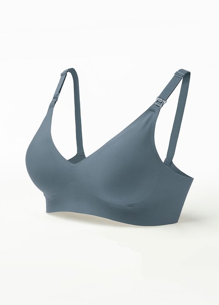 210826B Ultra Silky Seamless Maternity & Nursing Bra - Periwinkle