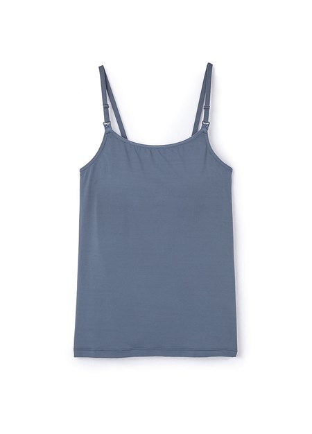 220820B Mamaway Bra Top Antibacterial Spaghetti Strap Maternity Vest - Periwinkle