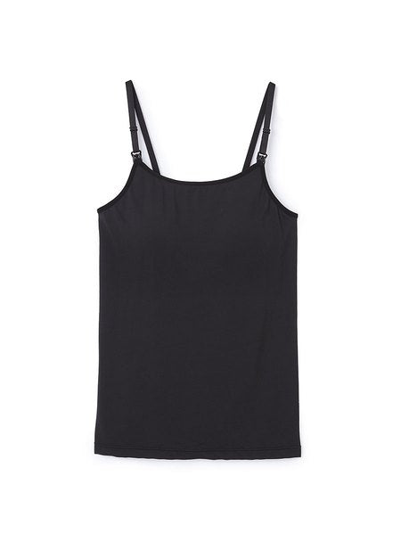 220820X Mamaway Bra Top Antibacterial Spaghetti Strap Maternity Vest - Black
