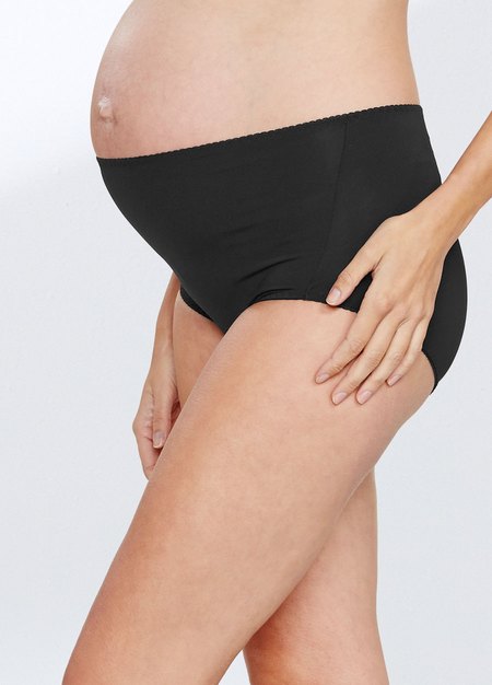 210864X Antibacterial Maternity High Rise Briefs (2 Pack) - Black