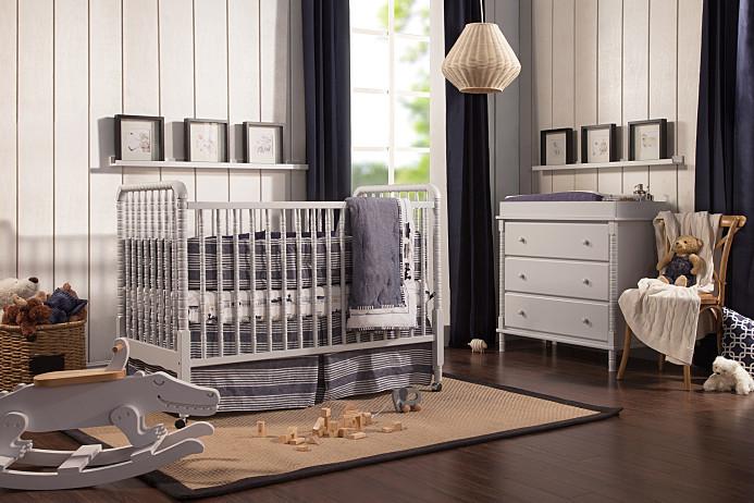 DaVinci Jenny Lind 3-in-1 Convertible Crib - Fog Grey
