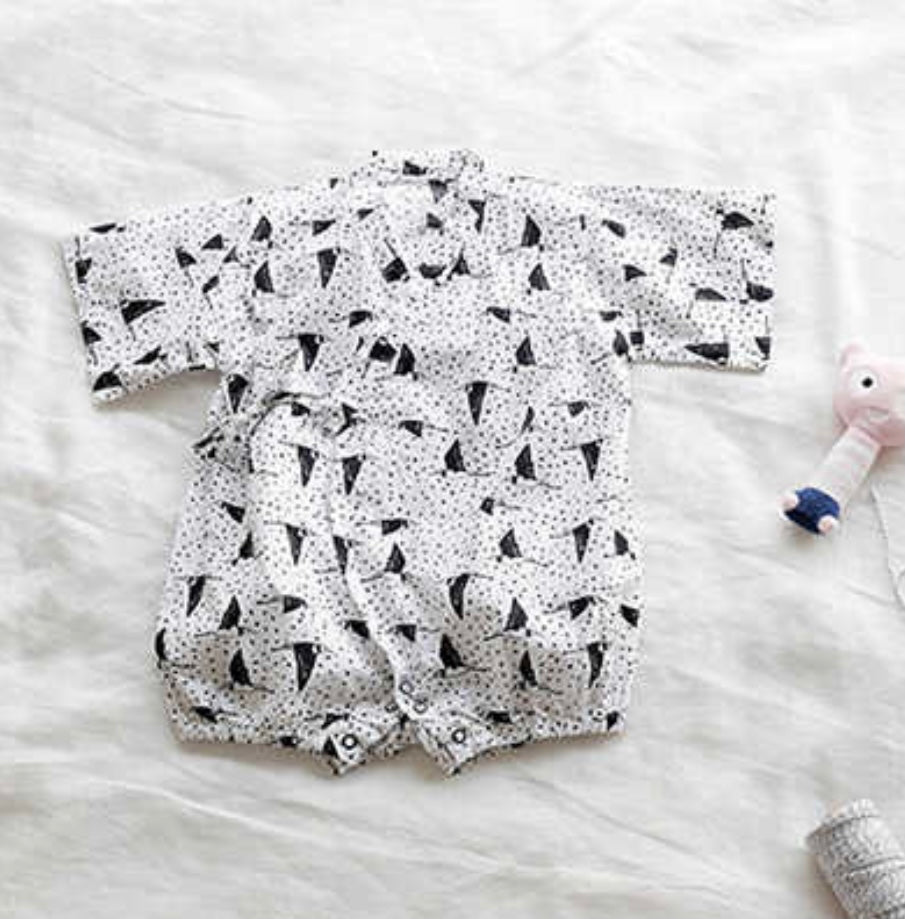 Borny Tieside Onesies - Mix White