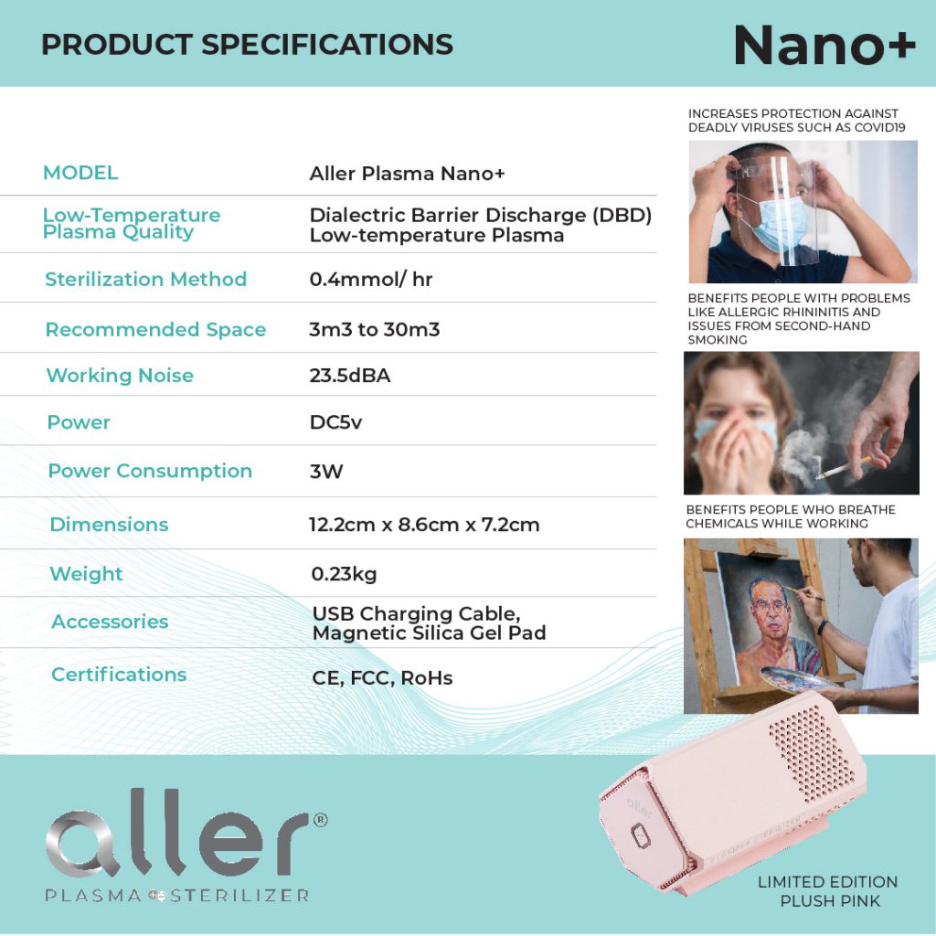 Aller Plasma Sterilizer Nano+ Pink