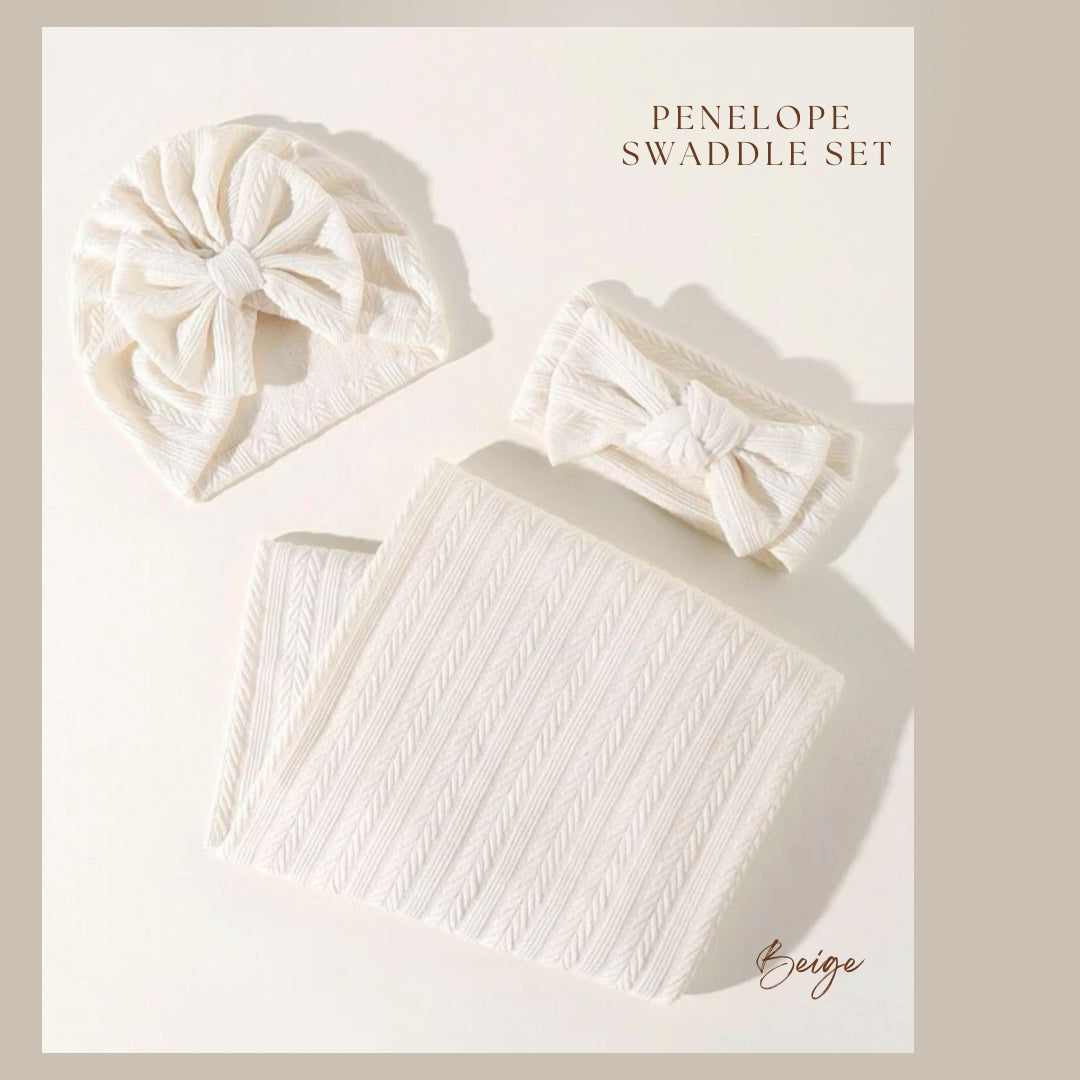 Blooming Wisdom Penelope Swaddle Set - Beige
