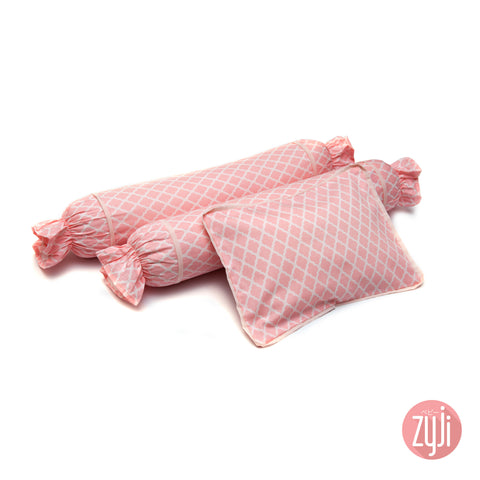 3pc Pillowcase Set - Mini Moroccan Peach